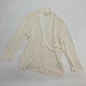Pointelle Non-Closure Long Cardigan - size medium